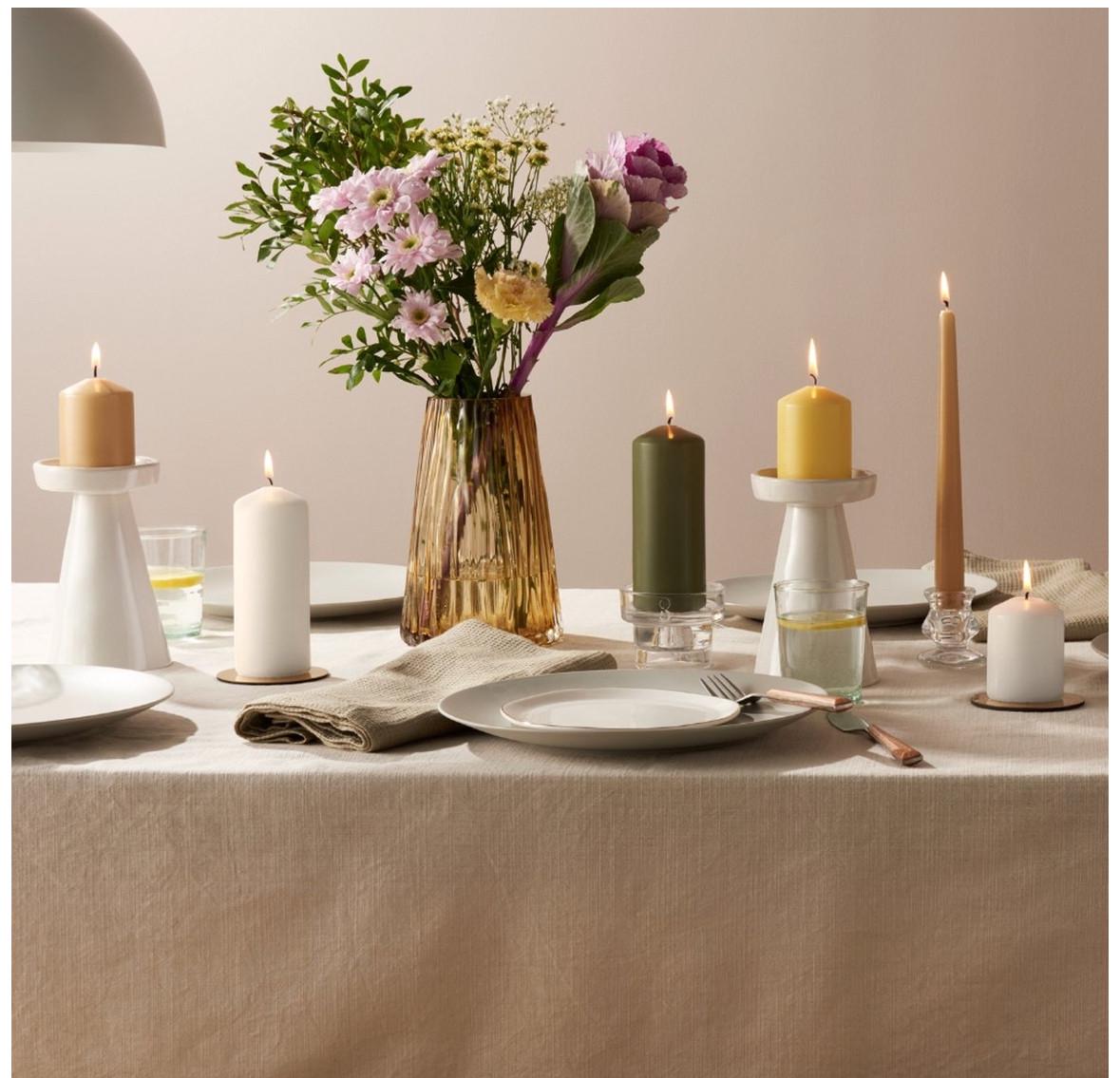 Свеча конусная столовая Bolsius 245/24 12 шт. Айвори - фото 2