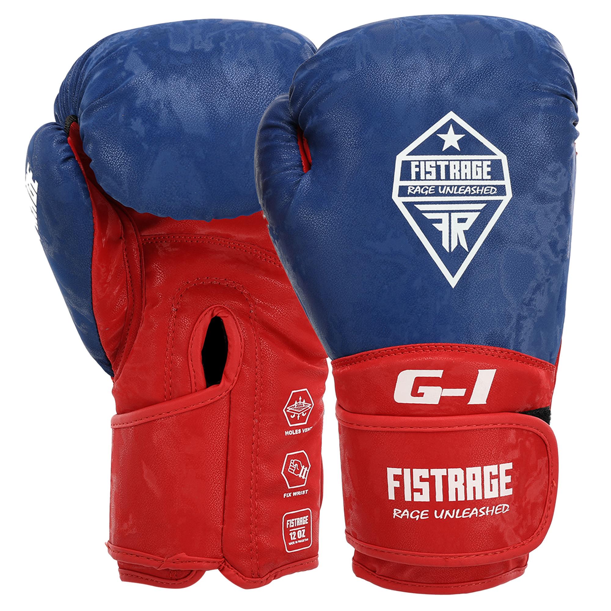 Рукавички боксерські FLEX FISTRAGE (VL-7799 Синій червоний _14 Унцій) Рукавички боксерські FLEX FISTRAGE (VL-7799 Синій червоний _14 Унцій)