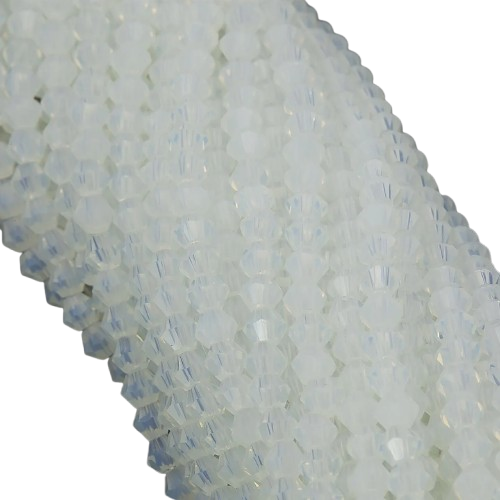 Бусины хрустальные Биконус 4х4,2 мм 95 шт. смола Лунный (БИ0004к31)