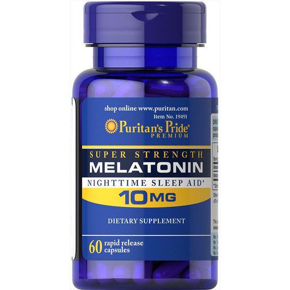 Мелатонін для сну Puritan's Pride Melatonin 10 мг 60 Caps