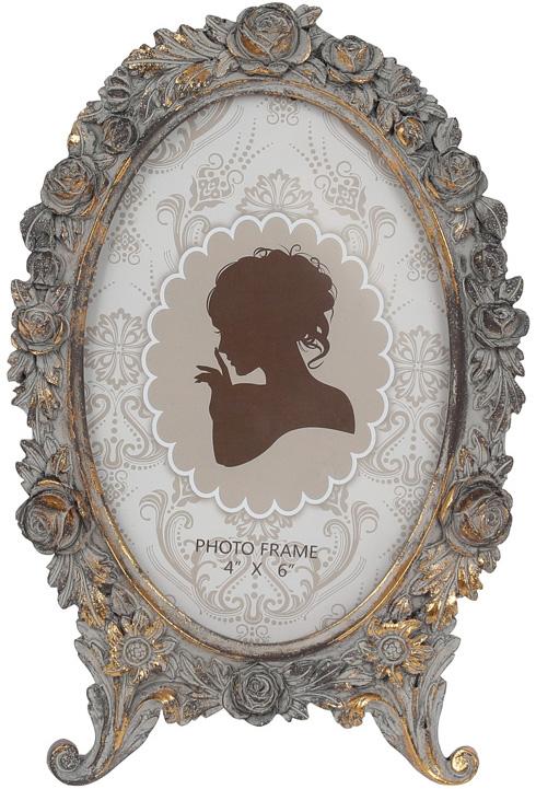 Фоторамка Viljandi Будуар овальна для фото 10х15 см полістоун Золотий антік (BD-450-894)