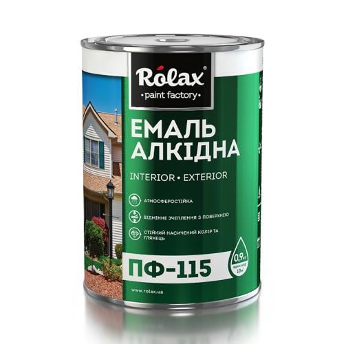 Эмаль алкидная ПФ-115 Rolax 0,9 кг Белый (501)
