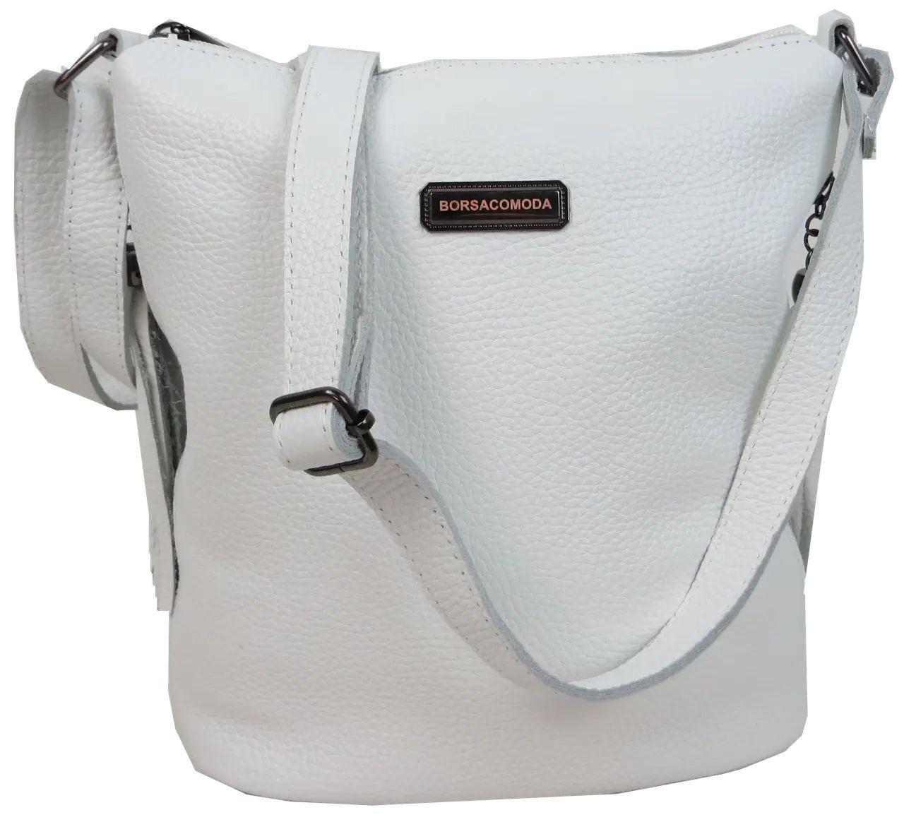 Сумка жіноча Borsacomoda натуральна шкіра Білий (878.030)