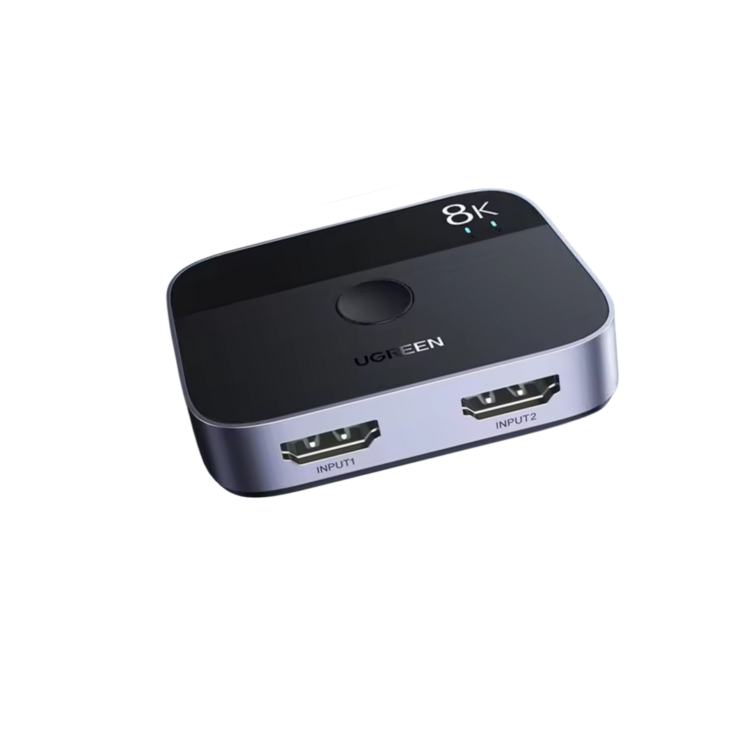 Переключатель HDMI 2.1 switch на 2 входа сплиттер Ugreen 8K/60Hz 4K/144Hz 1080P/240Hz