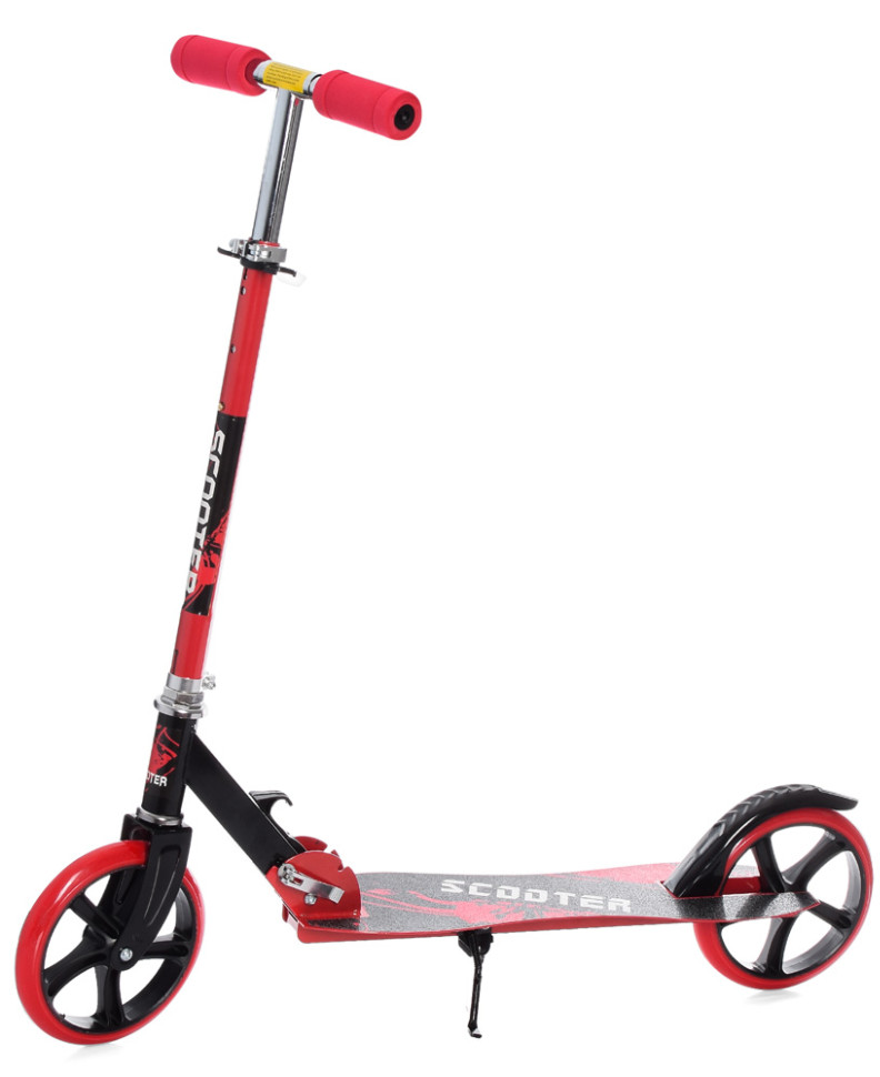 Самокат детский iTrike двухколесный/складной с полиуретановыми колесами Красный (DS-171-S-292)