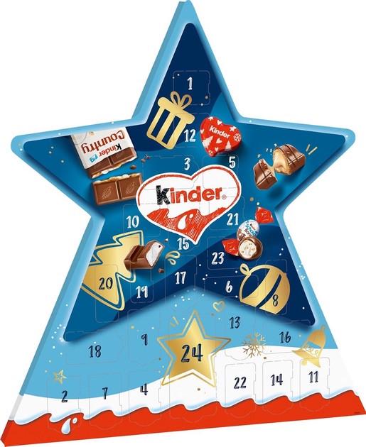 Адвент календар Kinder Star ADVENT Зірка Молочний шоколад 149 г