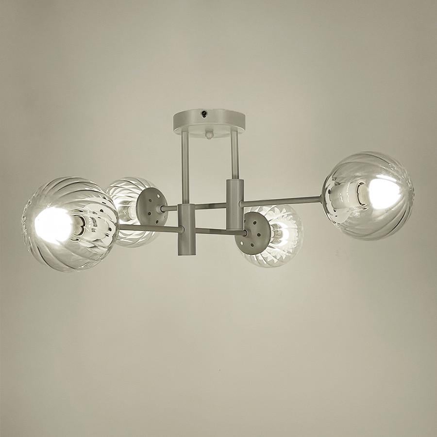 Люстра стельова на 4 прозорих плафони (51797/4 WT+CL) - фото 6 Люстра стельова на 4 прозорих плафони (51797/4 WT+CL) - фото 6