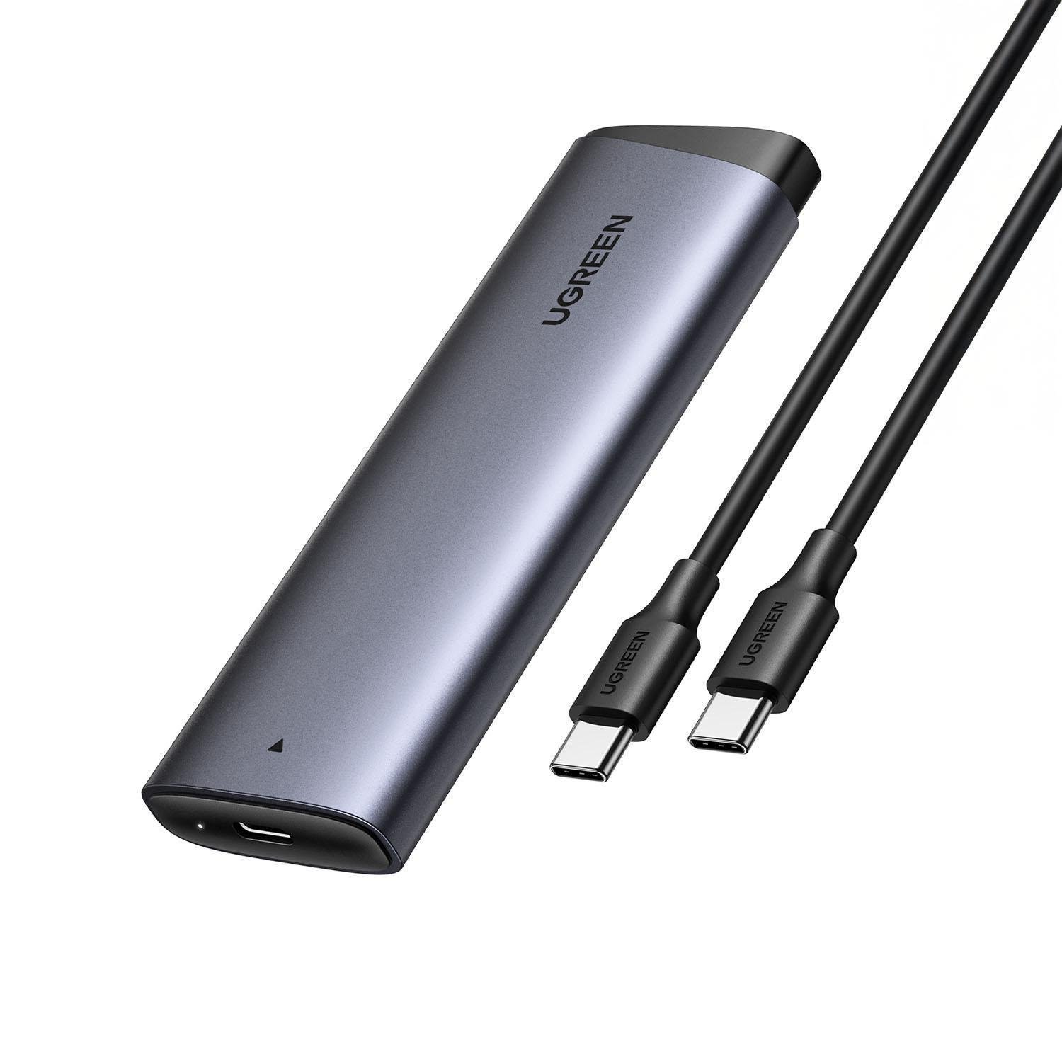 Зовнішній SSD курпус UGREEN M.2 NVMe USB 3.2 Gen2 10 Гбіт/с алюмінієвий Сірий (35267)