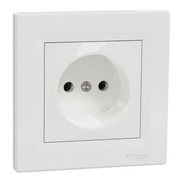 Розетка Schneider Electric 1-ная без заземления Белый (EPH3000121)