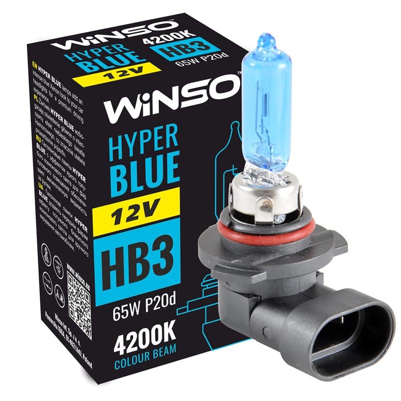 Автолампа галогенна Winso HB3 12V 65W P20d Hyper 4200K Blue