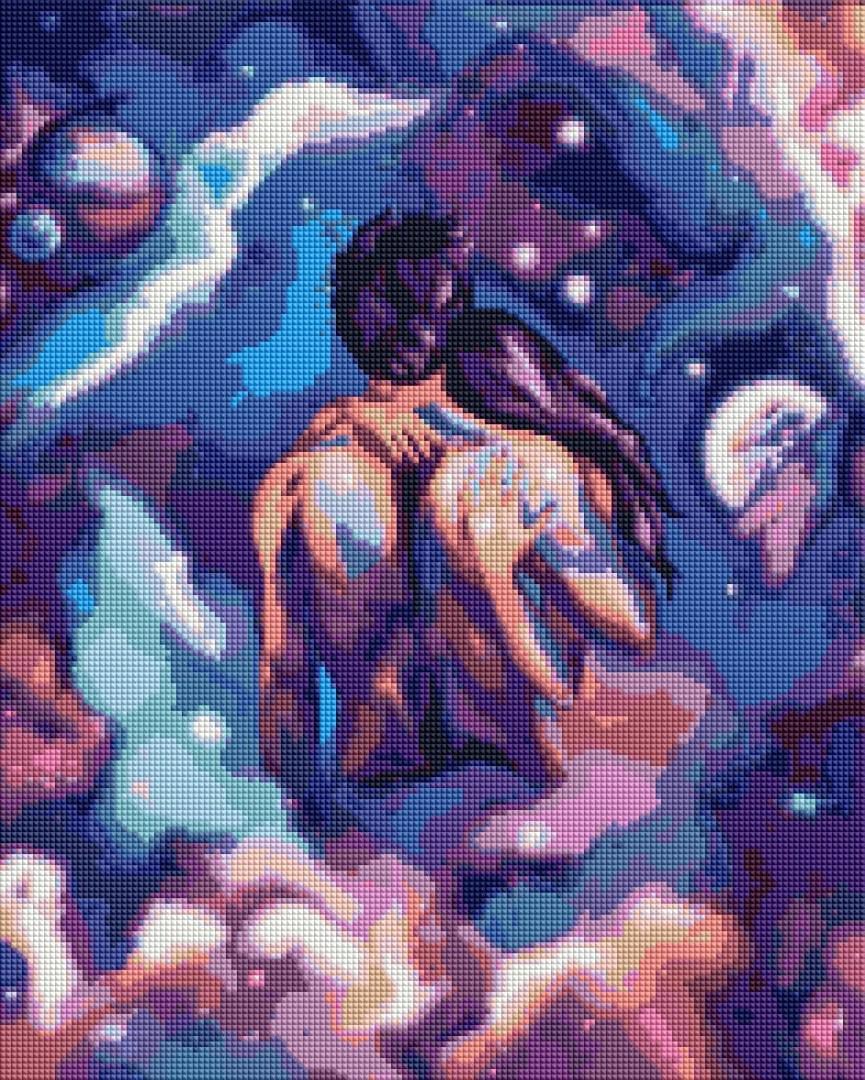 Алмазна мозаїка на підрамнику Brushme Космічна романтика 40x50 см (DBS1031)