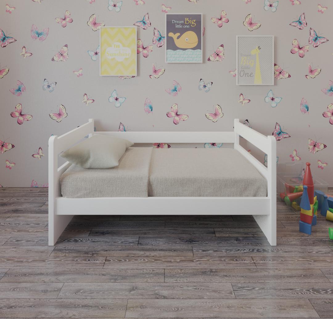 Ліжко дитяче односпальне Massiv Аріель 80х190 Білий