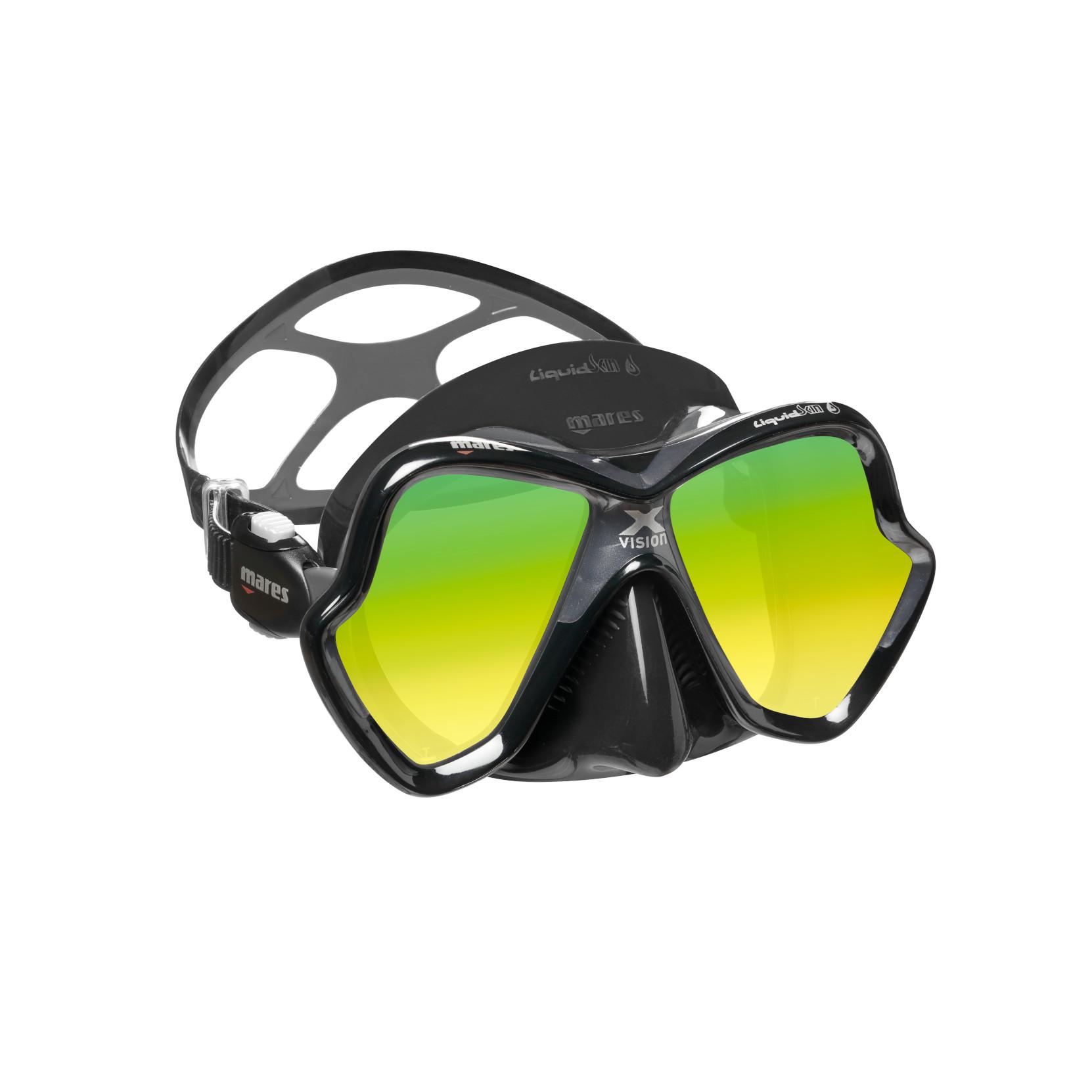 Маска для дайвинга Mares X-Vision Ultra с зеркальными линзами Черный (411052.GOGRKGRK)