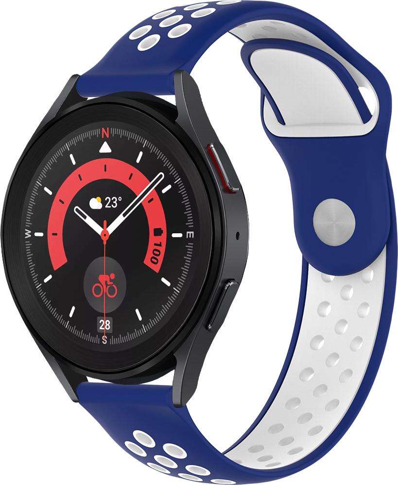 Ремешок Sport для Galaxy Watch 5 Pro Blue/White (29188-62) - фото 1 Ремешок Sport для Galaxy Watch 5 Pro Blue/White (29188-62) - фото 1