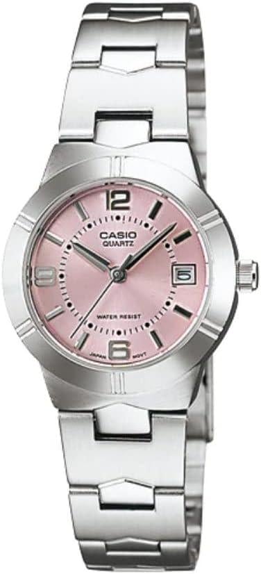 Наручные часы женские Casio LTP-1241D-4A d 25 мм Серебряный/Розовый циферблат - фото 1
