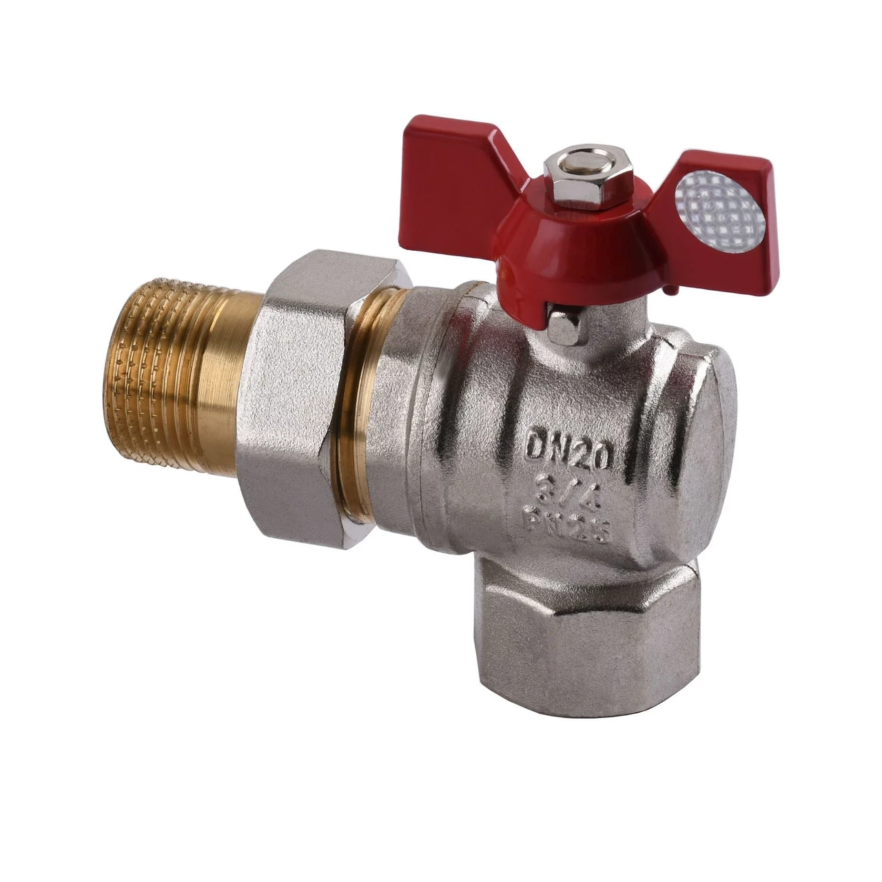 Кран кульовий кутовий з американкою Solomon 3/4" посилений B1043 (1200000244) - фото 2 Кран кульовий кутовий з американкою Solomon 3/4" посилений B1043 (1200000244) - фото 2