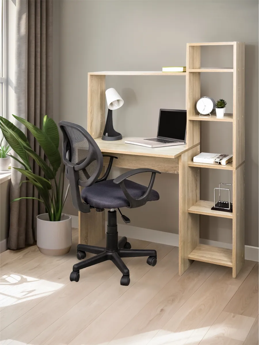 Стіл комп'ютерний Klick-System 2в1 стіл-стелаж СЛ-79 Дуб сонома (СЛ-79-Дс) - фото 4 Стіл комп'ютерний Klick-System 2в1 стіл-стелаж СЛ-79 Дуб сонома (СЛ-79-Дс) - фото 4