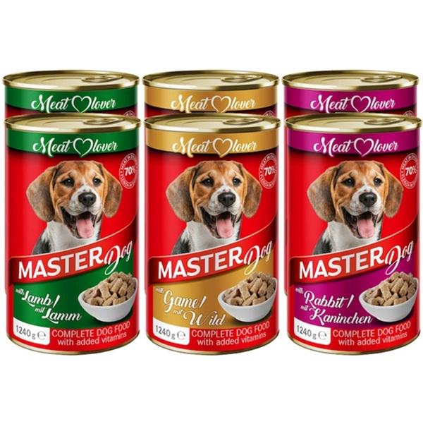 Набор консерв для собак Masterdog Ассорти ж/б 6 шт. 1240 г (23253289)