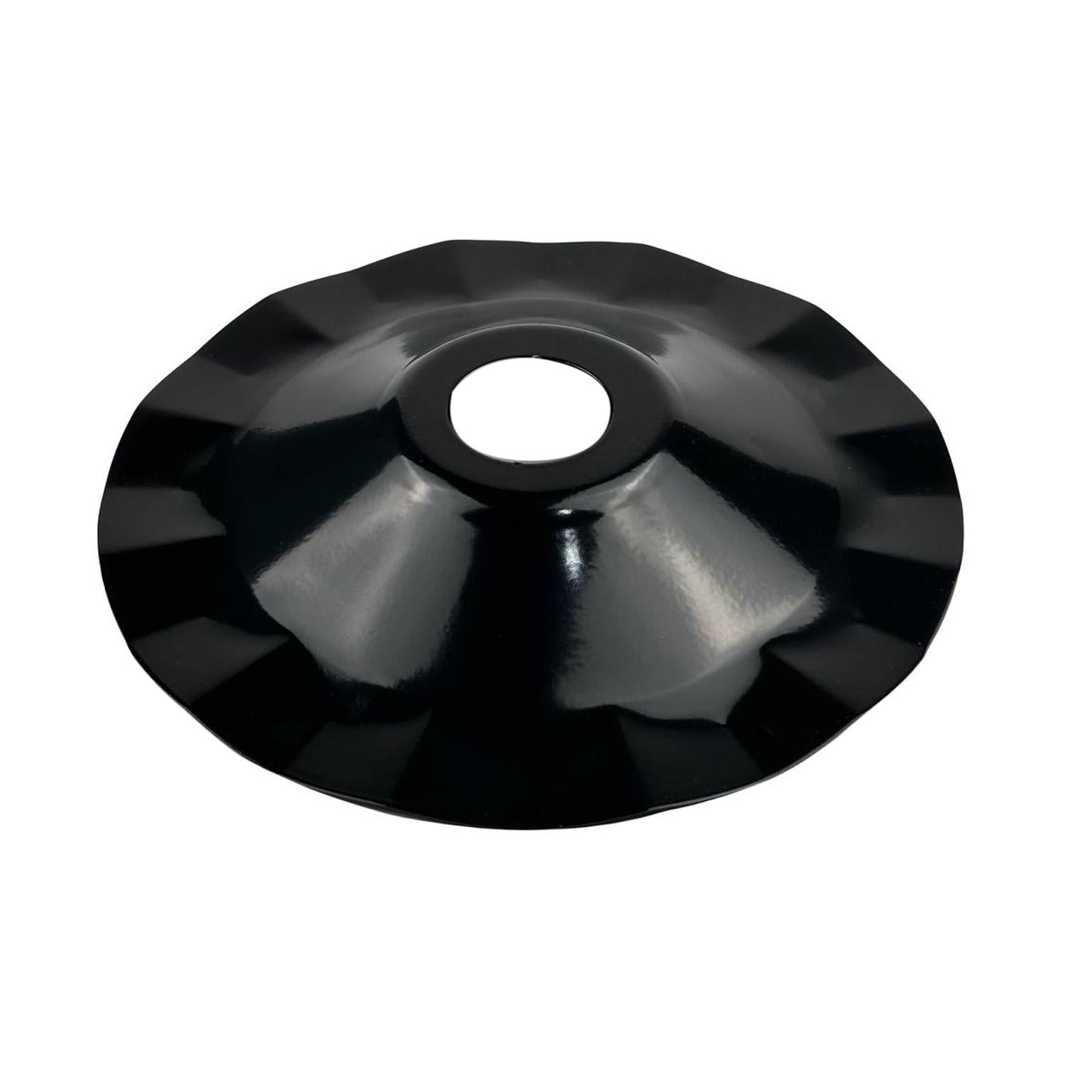 Абажур стальной Волна ⌀190 мм для литых уличных гирлянд с патроном Е27 Черный Абажур стальной Волна ⌀190 мм для литых уличных гирлянд с патроном Е27 Черный