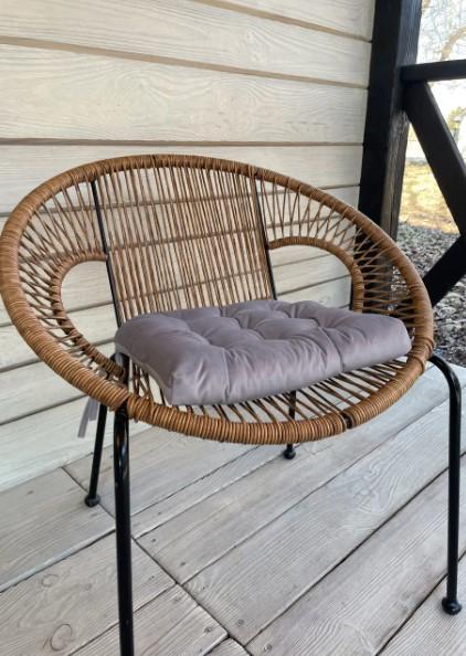 Подушка на стул Decorator Velour 40х40х5 см Сиренево-серый (84-104) - фото 5 Подушка на стул Decorator Velour 40х40х5 см Сиренево-серый (84-104) - фото 5