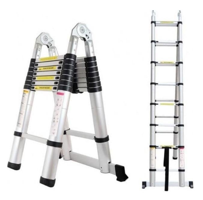 Лестница алюминиевая трансформер телескопическая 4,4м(2104618749) - фото 2 Лестница алюминиевая трансформер телескопическая 4,4м(2104618749) - фото 2