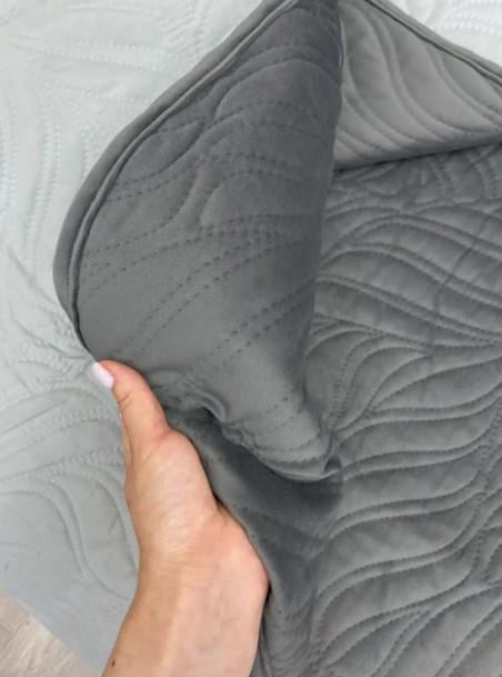 Покривало двостороннє Decorator Ultra Sonic Microfiber 220х240 см Сірий (85-035) - фото 2