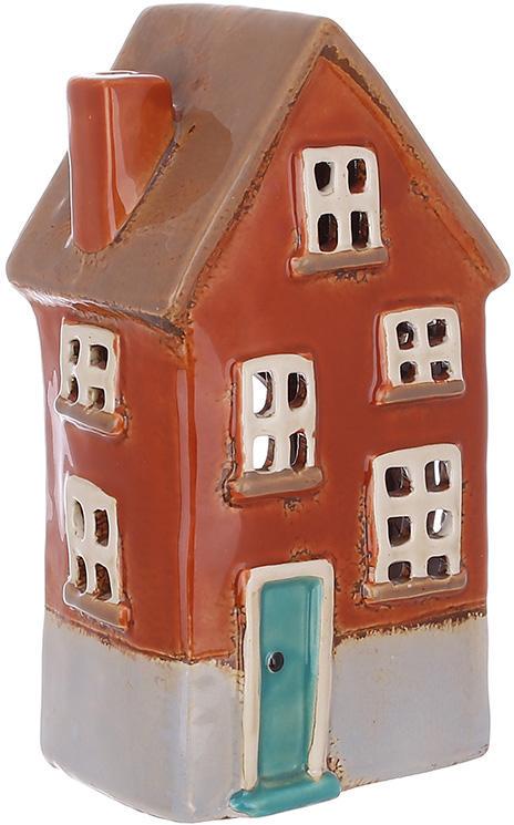 Подсвечник керамический декоративный Старый город дом N5 10х7,5х18 см