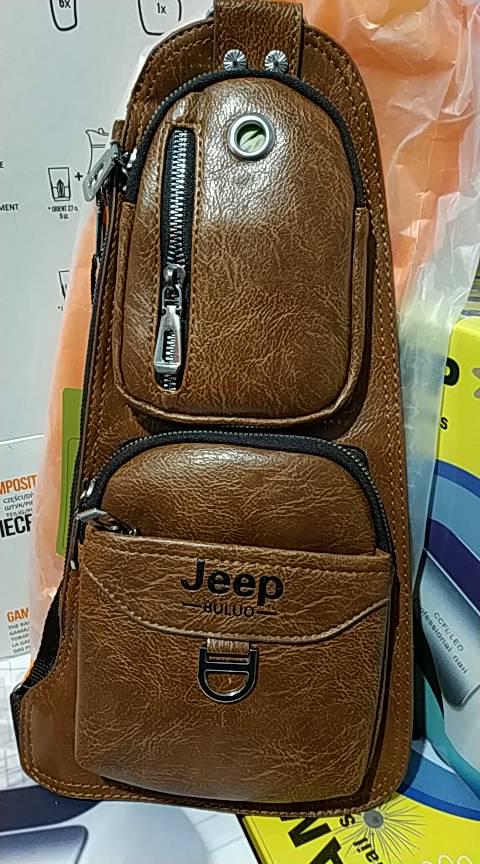 Сумка чоловіча через плече Jeep Bags 777 з еко-шкіри Коричневий (7dcda27a) - фото 2