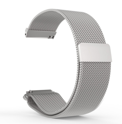 Ремешок для смарт-часов металлический SIKAI Milanese 20 мм Amazfit Bip Lite SU/GTS 2 3 4 Mini/GTR Серебряный (1711P)