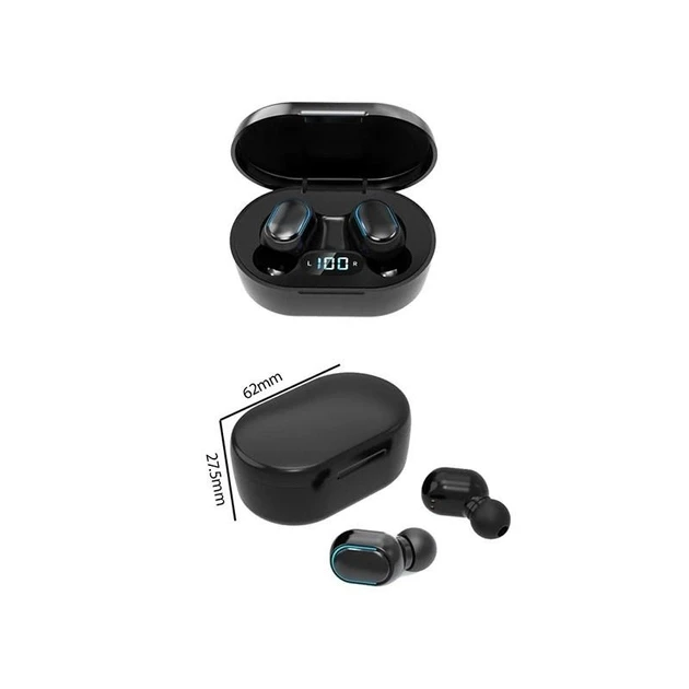 Наушники беспроводные TWS с кейсом Bluetooth 5.0 Черный (E7s) - фото 2 Наушники беспроводные TWS с кейсом Bluetooth 5.0 Черный (E7s) - фото 2