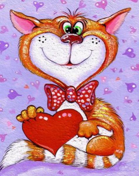 Картина по номерам Josef Otten Животные Кот с сердечком 40х50 см в термопакете (6062OTG_O-mt) Картина по номерам Josef Otten Животные Кот с сердечком 40х50 см в термопакете (6062OTG_O-mt)