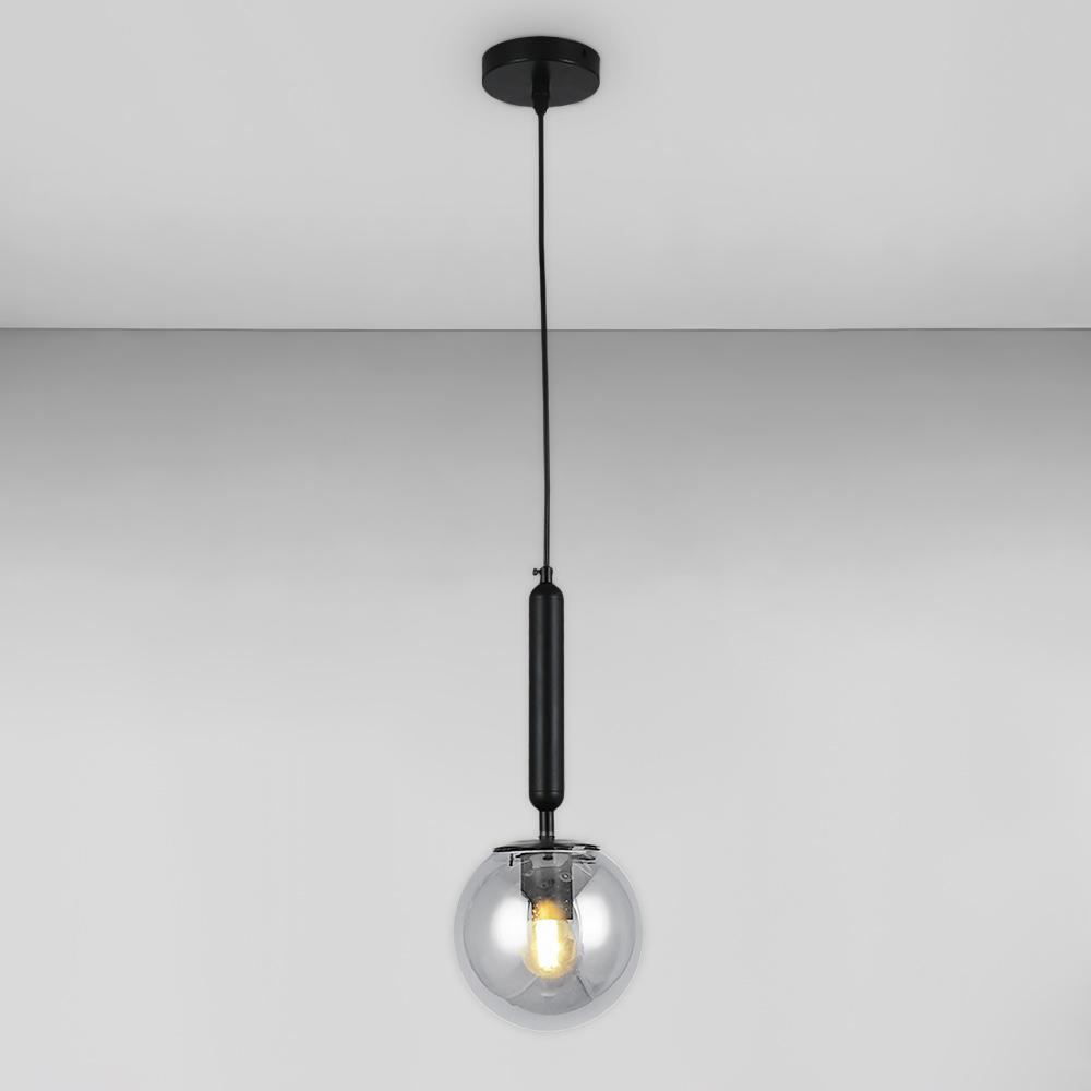 Люстра підвісна куля Light House LS-17183-1 BK/CL Чорний/Прозорий 