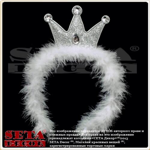 Обруч Принцесса Лебедь SETA Decor 16-950WT - фото 2