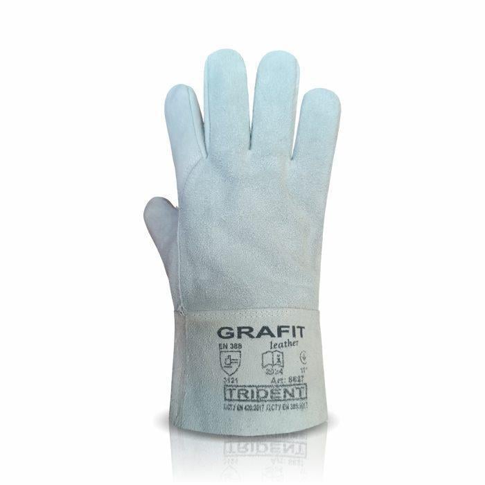 Рукавиця крага без підкладки коротка Сірий (77-015-41)