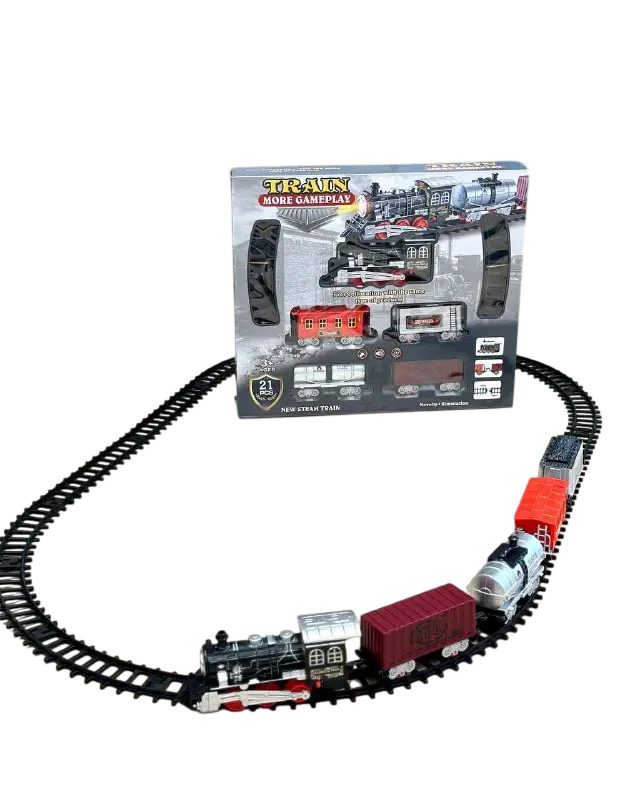 Детская железная дорога Fun Game B0314 ЖД Локомотив со звуковыми и световыми эффектами 21 дет. (2372278627)