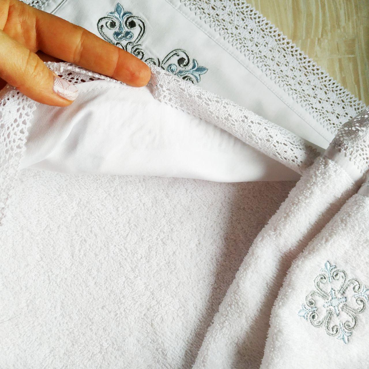 Набор для крещения именной Светлая любовь махровая крыжма/мешочек для локона/мешочек для хранения (2172706534) - фото 5