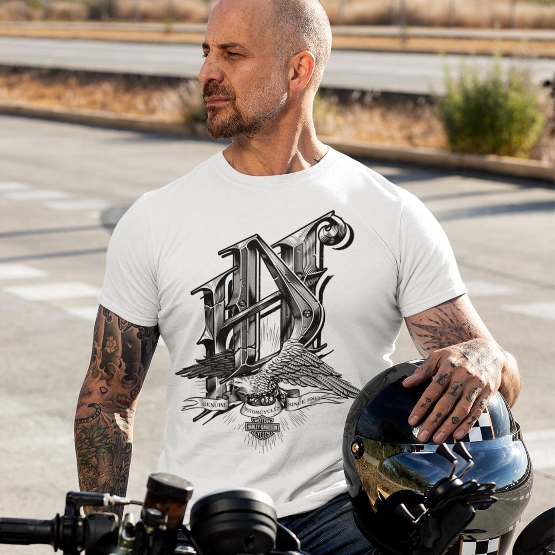 Футболка унисекс Harley Davidson Genuine Motorcycles Since 1903 XS Белый (00000011497)