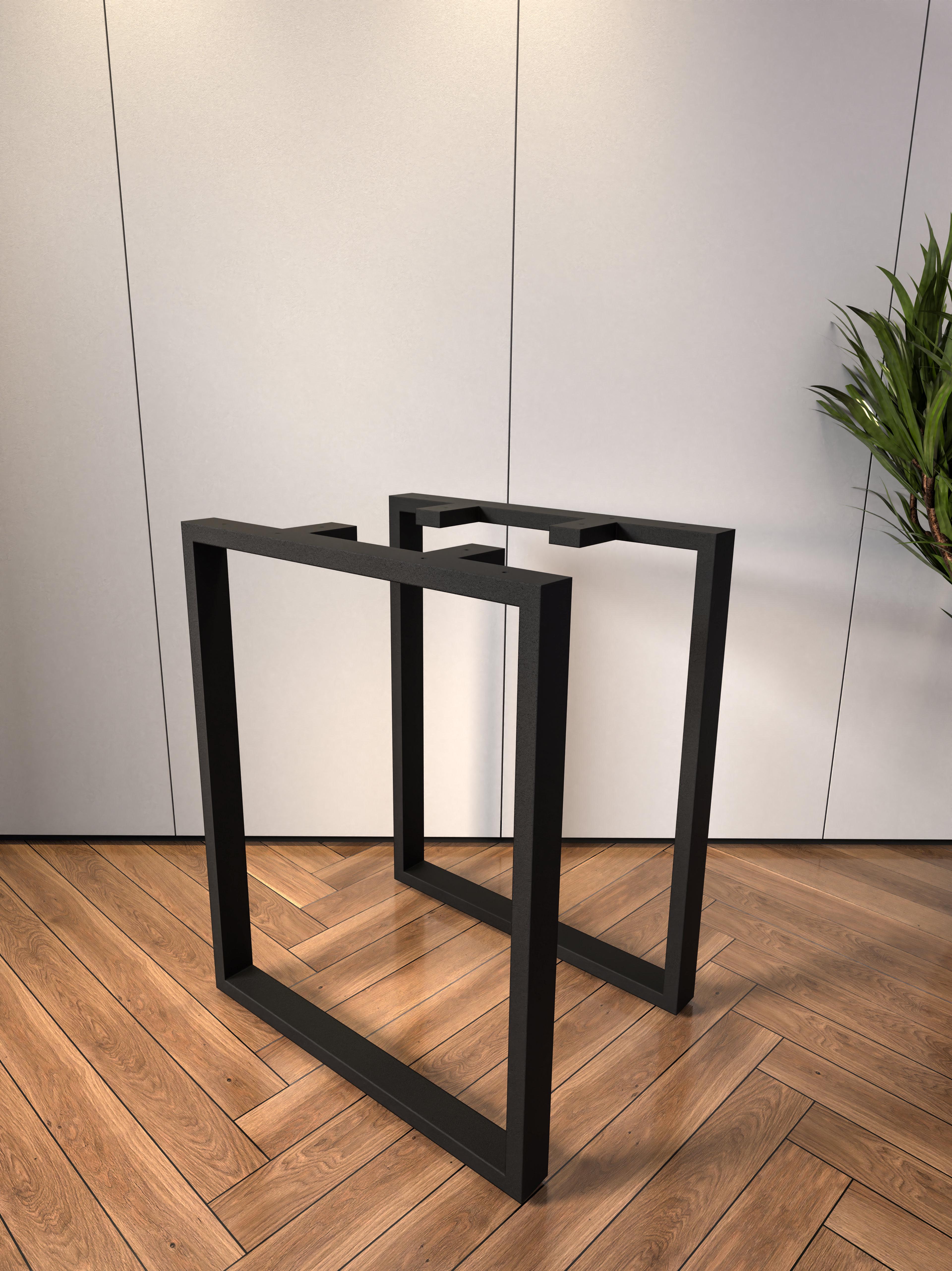 Ножки опоры для стола металлические 600x735 мм профиль 50x25 мм 2 шт. Ножки опоры для стола металлические 600x735 мм профиль 50x25 мм 2 шт.