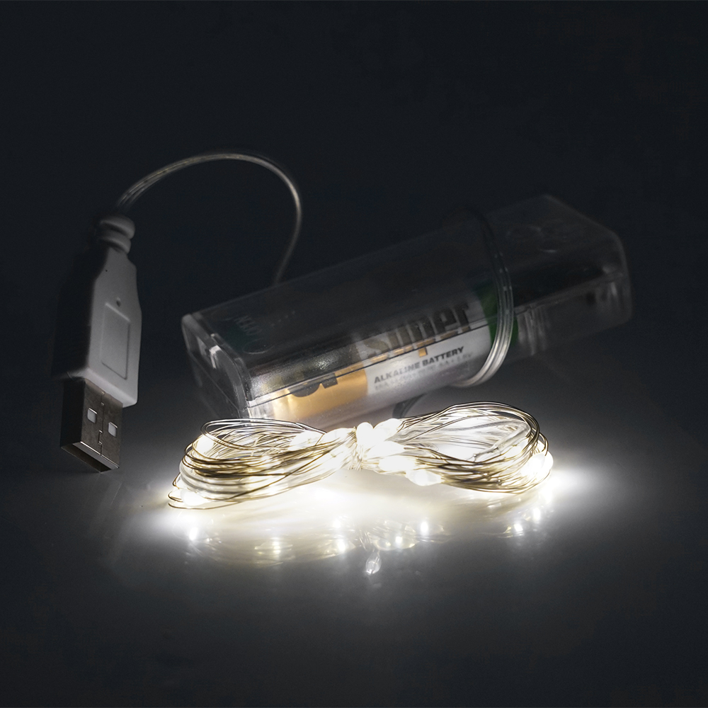 Гирлянда VOLTRONIC 30 LED 3 м Белый (25898487)