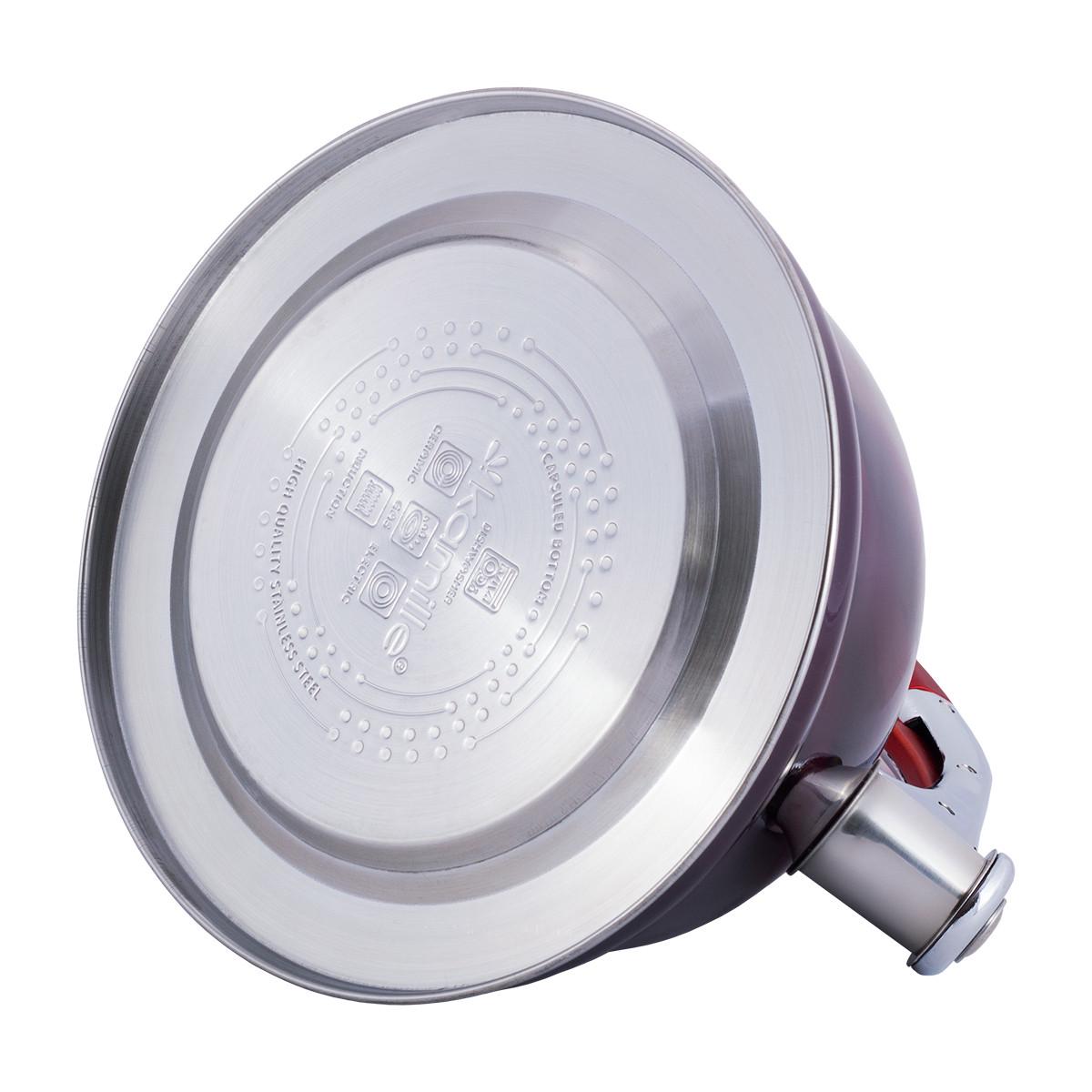 Чайник Kamille 3 л из нержавеющей стали Красный KM-0690NKR - фото 2 Чайник Kamille 3 л из нержавеющей стали Красный KM-0690NKR - фото 2