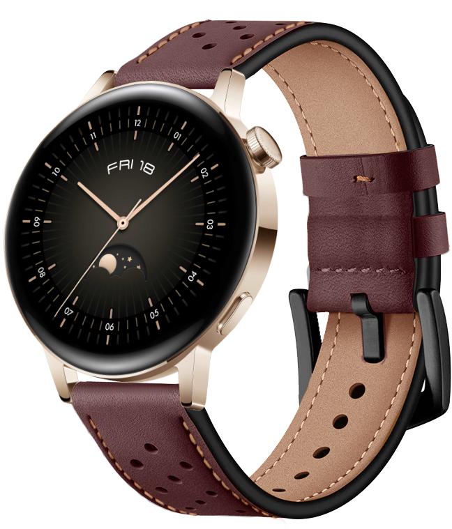 Ремешок кожаный Classico для Huawei Watch GT3 42 мм Brown (26264-30) - фото 1 Ремешок кожаный Classico для Huawei Watch GT3 42 мм Brown (26264-30) - фото 1