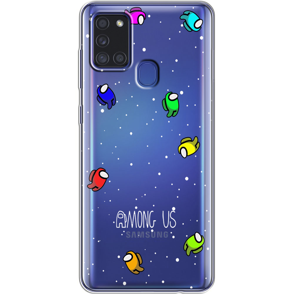 Чехол Boxface Samsung A217 Galaxy A21s Among Us Invisible Прозрачный силикон (40006-bk76-40006)