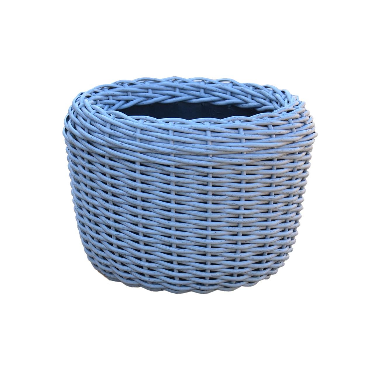 Кашпо для рослин з штучного ротангу 12 л Сірий (11717132) - фото 1 Кашпо для рослин з штучного ротангу 12 л Сірий (11717132) - фото 1