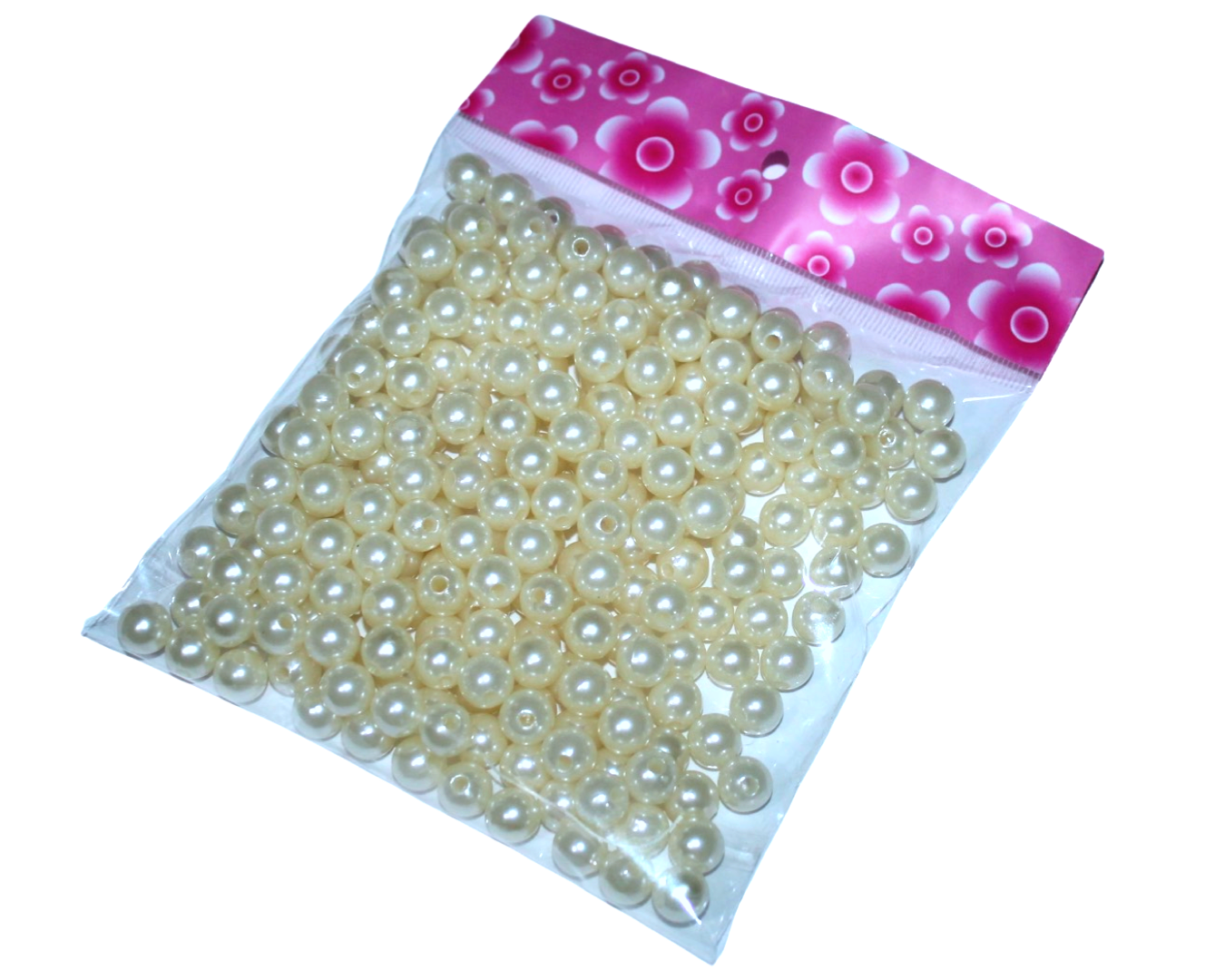 Бусины пластмассовые 100 г 10 мм Бежевый