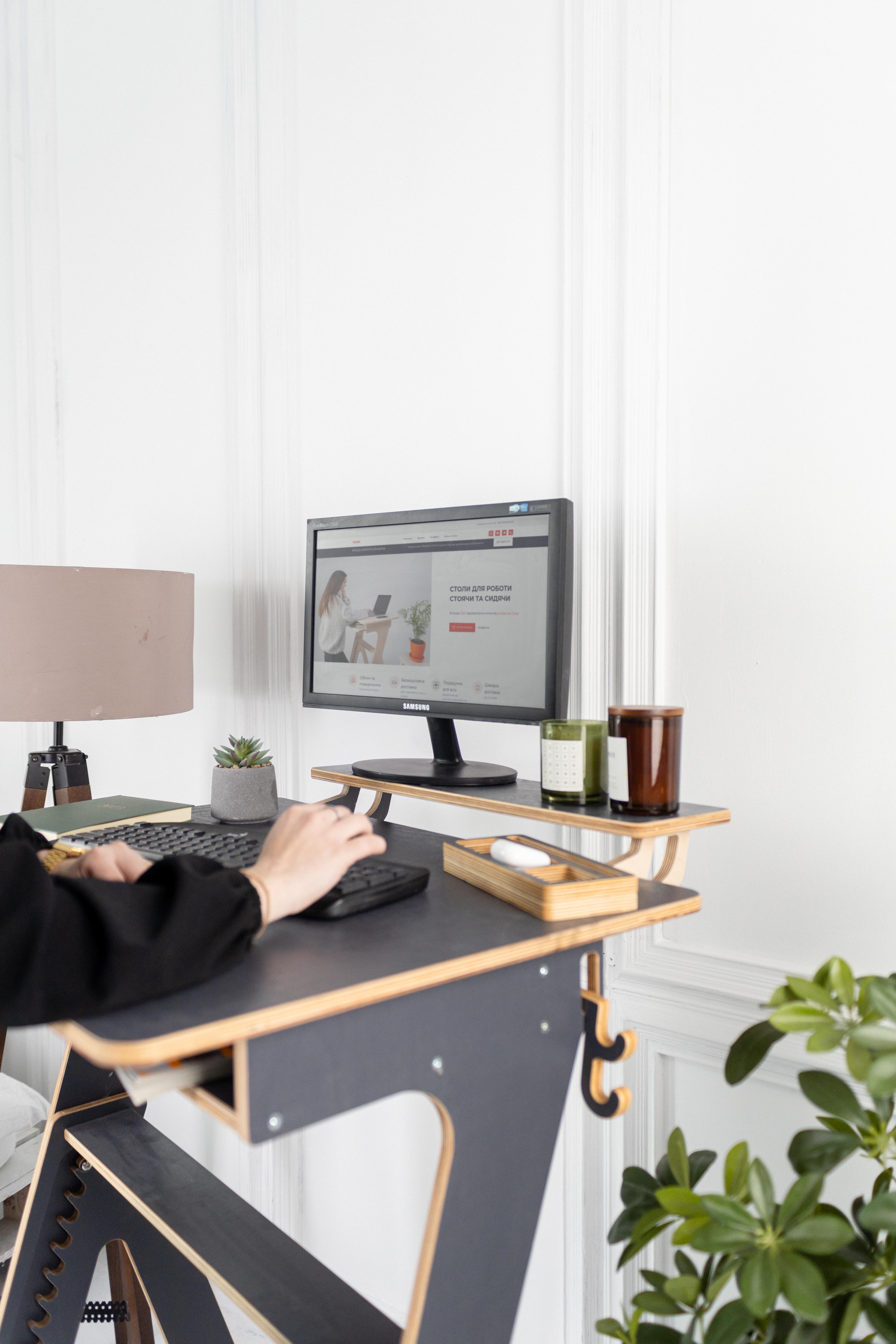 Комп'ютерний стіл Freelance Xl для роботи стоячи та сидячи з покриттям Гранітний (865468) - фото 5