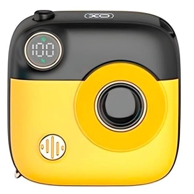 Повербанк Xo PR223 Magnetic 15 W mini camera digital display 10000 mAh Чорний/Жовтий (20383781)