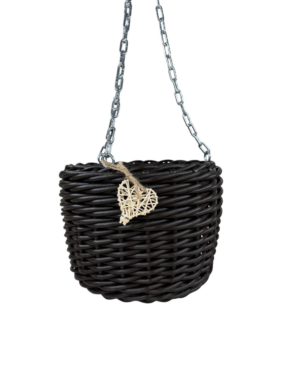 Кашпо підвісне із штучного ротангу ручної роботи 5 л Шоколадний (3274011)