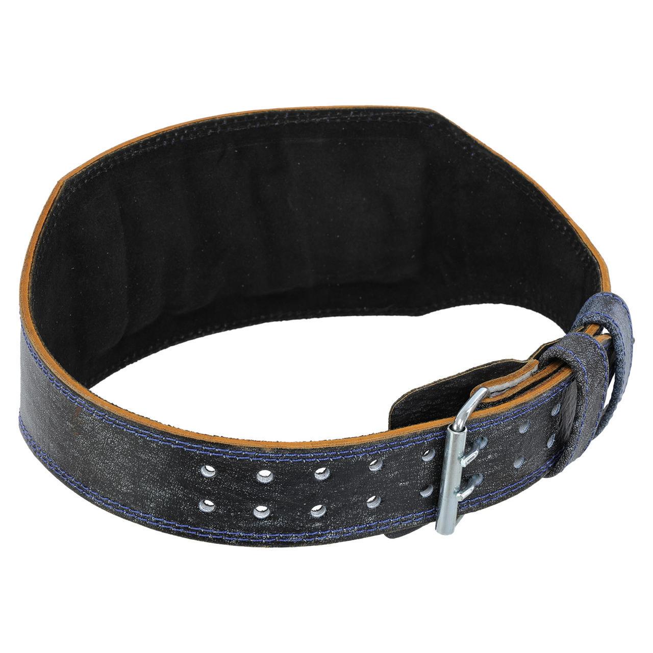 Пояс атлетический кожаный FISTRAGE VL-6051 100-112 см с подкладкой для спины S-XL спинка 15 см (2532843000)