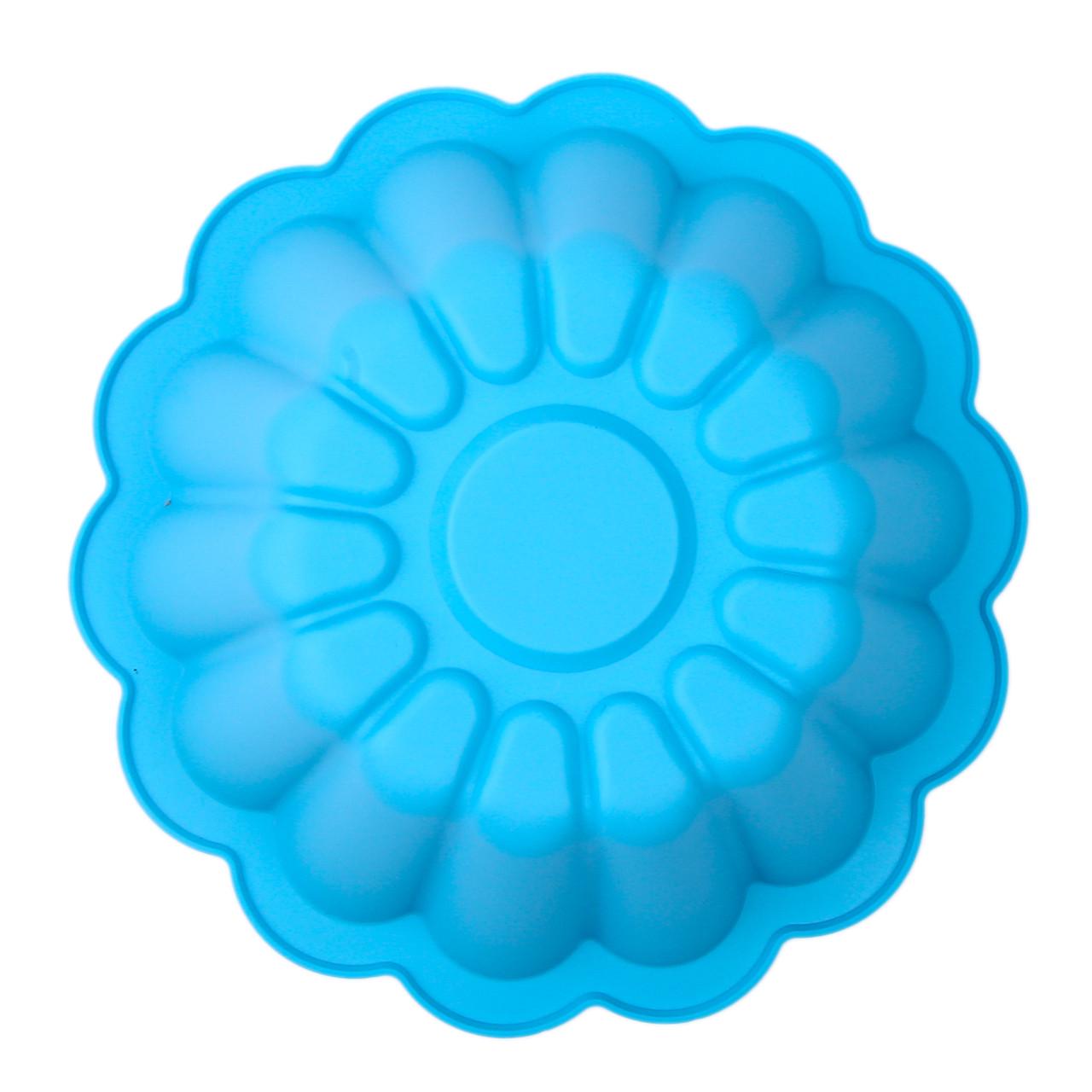 Форма силіконова для випічки Квітка 24 см Синій (2356744453) - фото 1 Форма силіконова для випічки Квітка 24 см Синій (2356744453) - фото 1