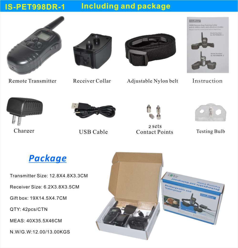 Електронашийник для дресирування собак Peton 998-DR дальність до 300 м захист IP65 - фото 6 Електронашийник для дресирування собак Peton 998-DR дальність до 300 м захист IP65 - фото 6